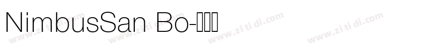 NimbusSan Bo字体转换